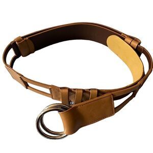 Chico’s Belt Dreama Double Strap Size S/M Slouch Arabian Camel